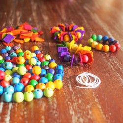 Grimms Threading Beads - Rainbow Small