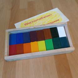 Stockmar BLOCK Crayons WOODEN BOX of 16