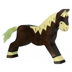 HolzTiger Dark Brown Horse Running
