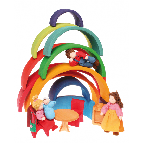 Grimms 12 Piece Tunnel - Rainbow