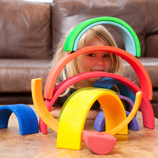 Grimms 12 Piece Tunnel - Rainbow