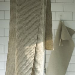 Linen Waffle Bath Towel - Unbleached