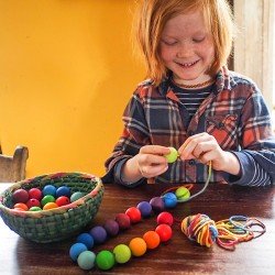 Grimms Threading Beads - Rainbow Large