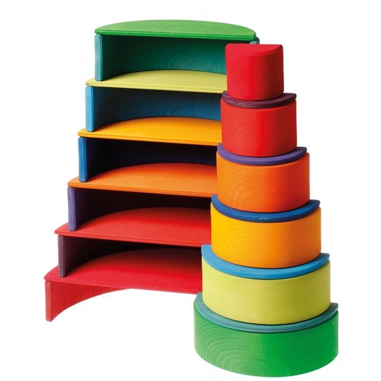 Grimms 12 Piece Tunnel - Rainbow