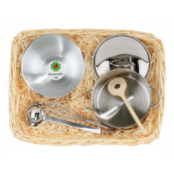 Gluckskafer Stainless Steel Cooking Set in Basket
