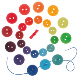 Grimms Threading Buttons - Rainbow Large 