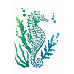 Greetings Card Seahorse