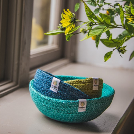 Jute Mini Bowl Set - Ocean