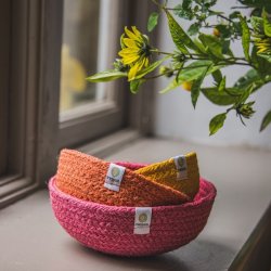 Jute Mini Bowl Set - Fire