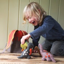 Papoose Felted Dinosaur Set