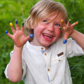 Neogrun Finger Paints Set Aki: Red, Blue, Green, Yellow