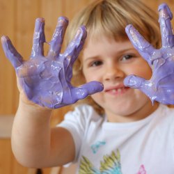 Neogrun Finger Paints Set Luka: Yellow, Green, Pink, Violet