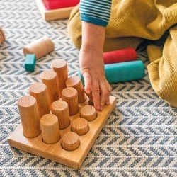 Grimms Stacking Game - Small Rollers Natural