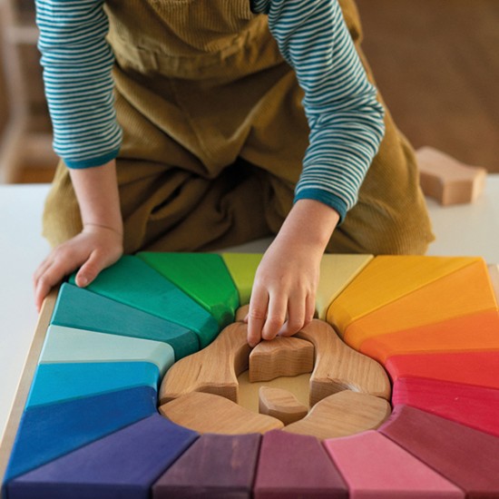 Grimms Building Set - Rainbow Lion 