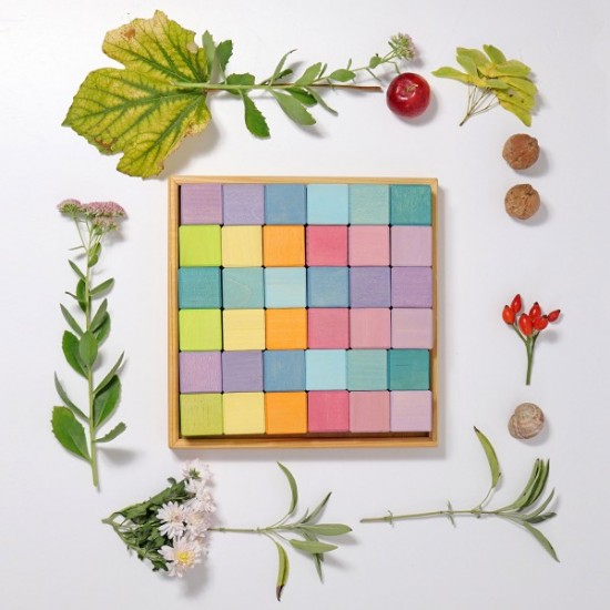 Grimms 36 Cubes Puzzle - Pastel
