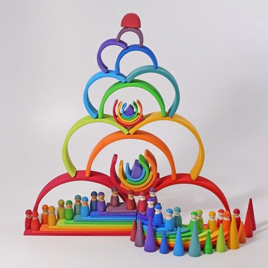 Grimms 12 Piece Tunnel - Rainbow