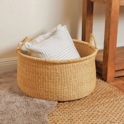 Large Floor Storage Basket with Handles