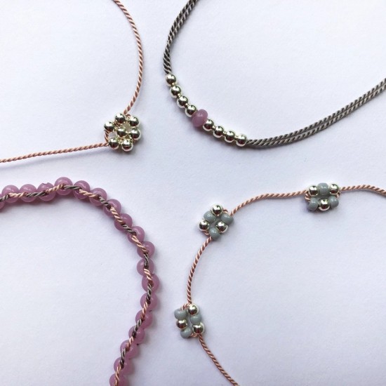 Beaded Bracelets Kit - Silver