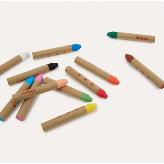 Kitpas Crayons - Rice Bran Wax Window 12 pcs