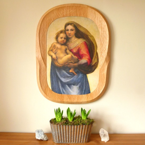 Handcarved Waldorf Frame - Sistine Madonna / Large