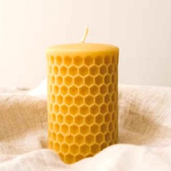 Beeswax  Candle - Honeycomb Pillar