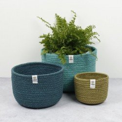 Jute Large Basket Set - Ocean