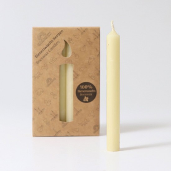 Grimms Candles 100% Beeswax - Creme 12 pcs