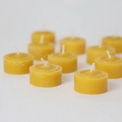 Grimms Tealight Candles - 100% Beeswax NATURAL10pcs