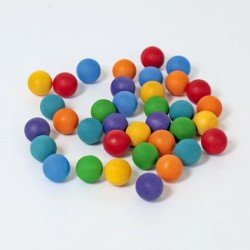 Grimms 35 Small Wooden Marbles