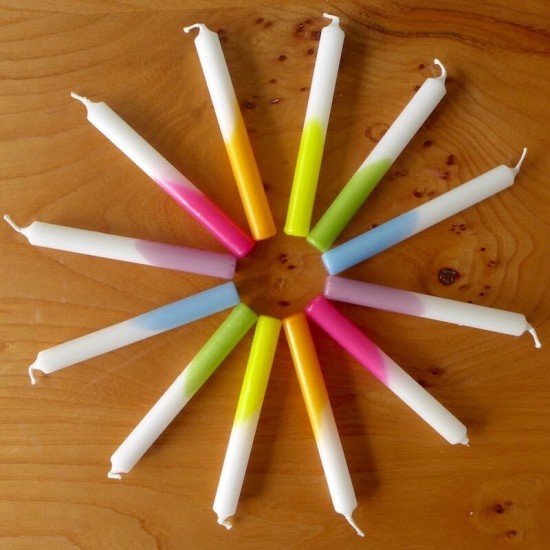 Grimms Candles - Colour Dipped 12 pcs 