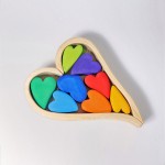 Grimms Rainbow Stacking Hearts