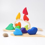 Grimms Rainbow Stacking Hearts