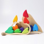 Grimms Rainbow Stacking Hearts