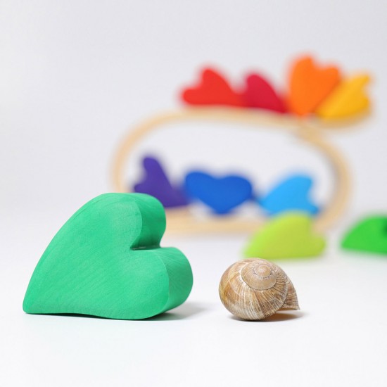 Grimms Rainbow Stacking Hearts