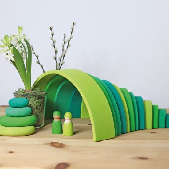 Grimms 12 Piece  Tunnel - Meadow Green