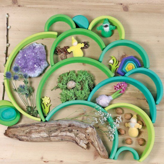 Grimms 12 Piece  Tunnel - Meadow Green