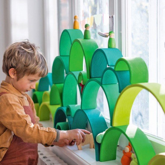 Grimms 12 Piece Tunnel - Forest Green