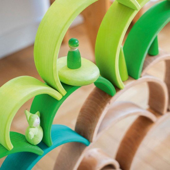 Grimms 12 Piece  Tunnel - Meadow Green