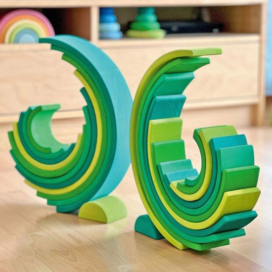 Grimms 12 Piece  Tunnel - Meadow Green