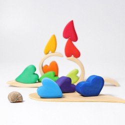 Grimms Rainbow Stacking Hearts