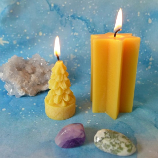 Beeswax Star Candle 