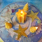 Beeswax Star Candle 