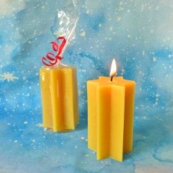 Beeswax Star Candle 