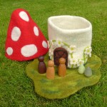 Whimsical Felted House - Toadstool