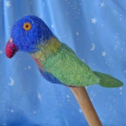 3-D Finger Puppet Parrot Multi Coloured