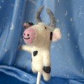 3-D Finger Puppet Cow