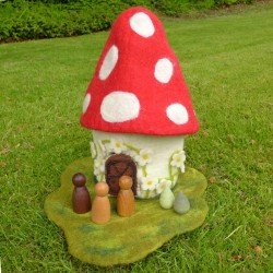 Whimsical Felted House - Toadstool