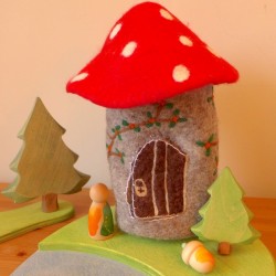 Whimsical Felted House - Holly Toadstool