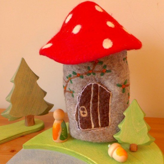 Whimsical Felted House - Holly Toadstool