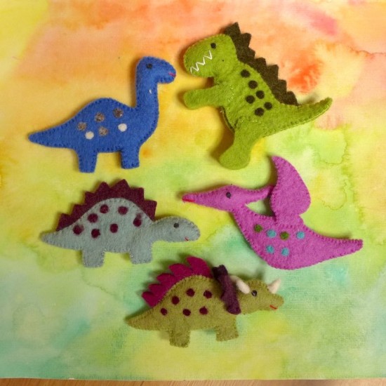 Finger Puppet Set - Dinosaurs